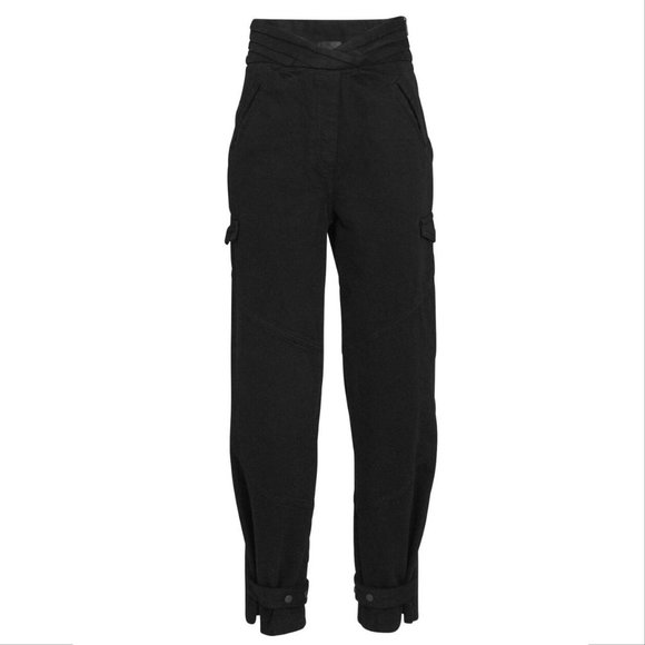 RtA Dallas High Rise CARGO JEANS Pants Size XXS Black Denim NEW $415 - Picture 5 of 13